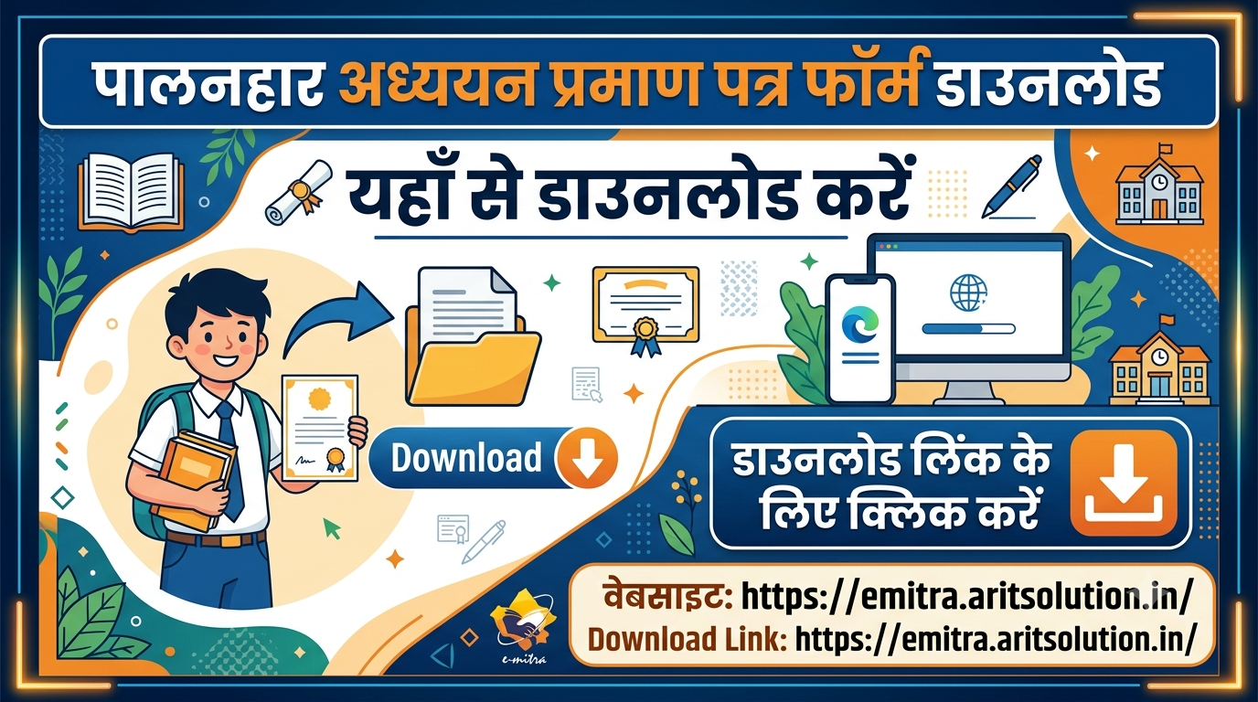 Study Certificate Format For Palanhar Yojana
